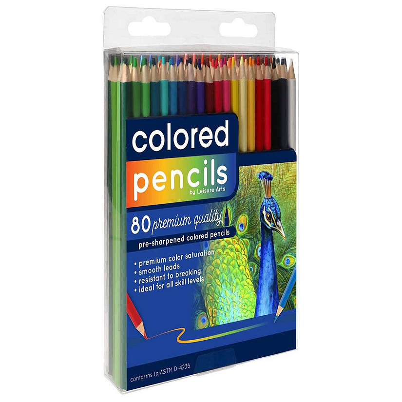 Leisure Arts Colored Pencils Set 80pc