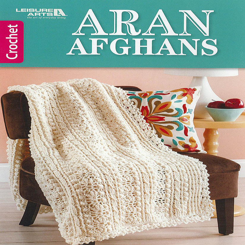 Leisure Arts Crochet Aran Afghans Bk