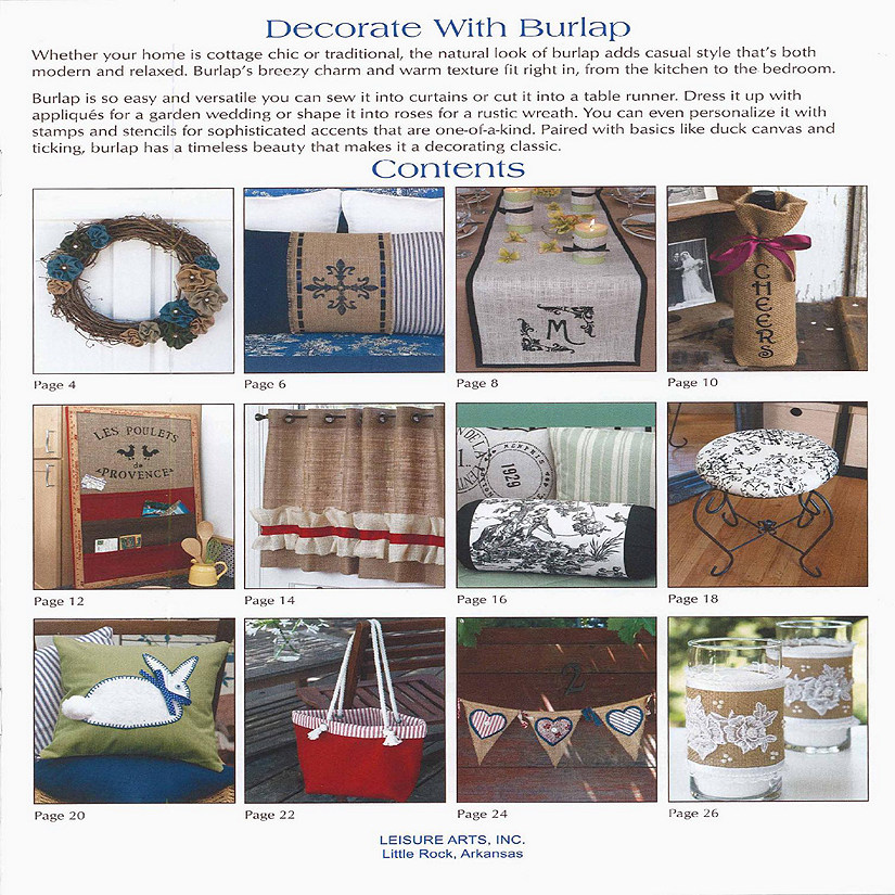 Leisure Arts Decorate With Burlap Bk Image