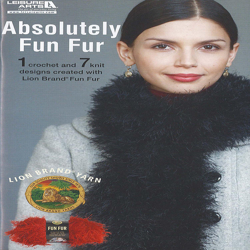 Leisure Arts Lion Brand Absolutely Fun Fur Knit Bk