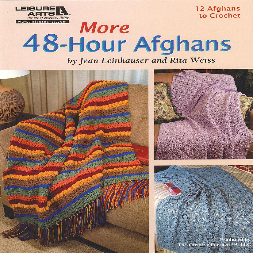 Leisure Arts More 48 Hour Afghans Crochet Bk Image