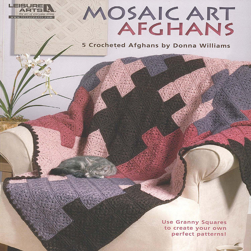 Leisure Arts Mosaic Art Afghans Crochet Book