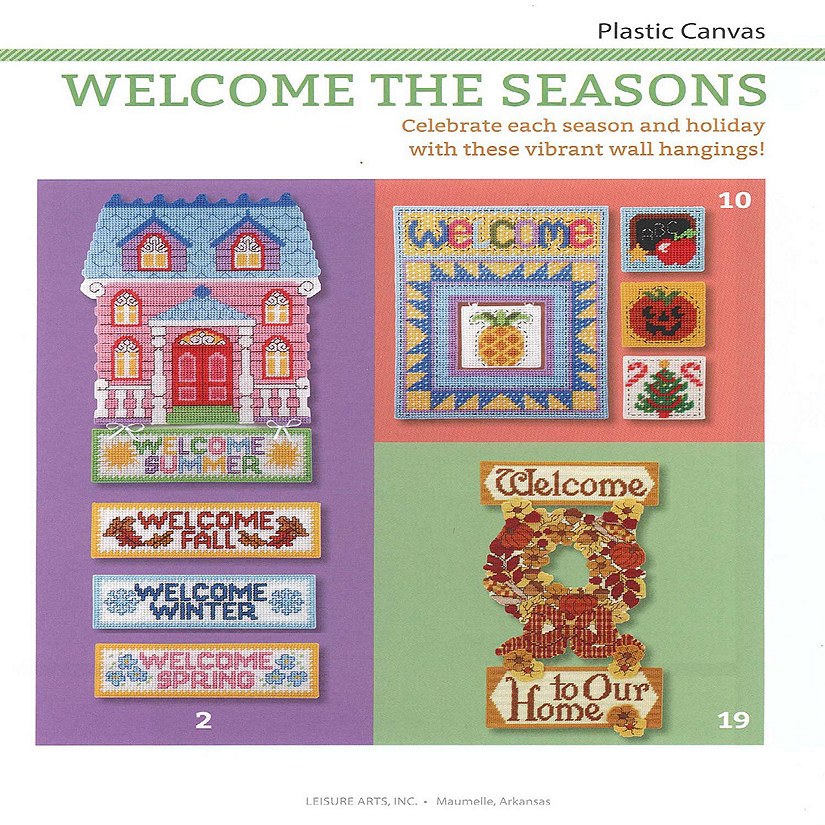 Leisure Arts Plastic Canvas Welcome The Seasons Plastic Canvas