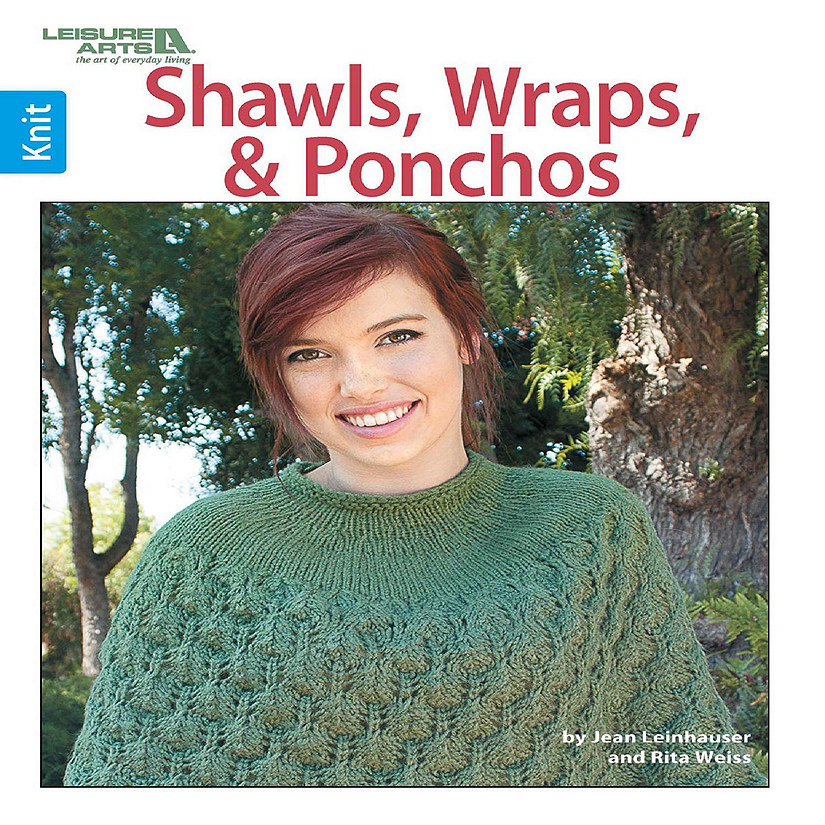 Leisure Arts Shawls, Wraps & Ponchos Knit Bk Image
