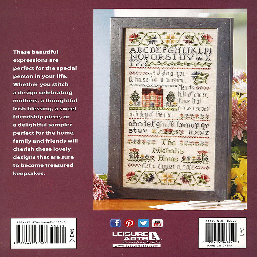 Leisure Arts Special Sayings Cross Stitch Book 