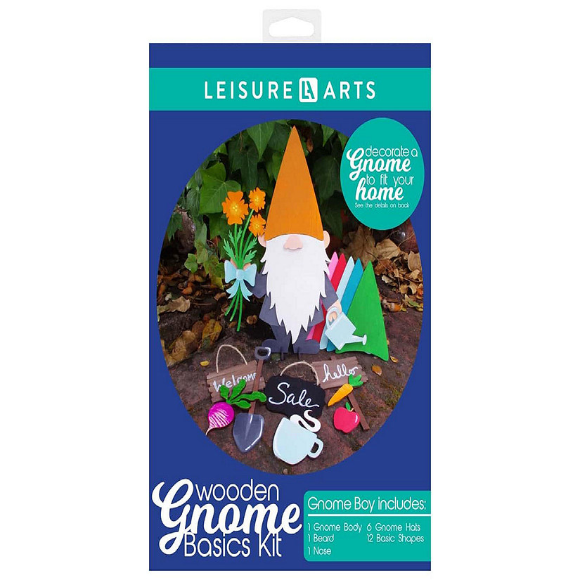 Leisure Arts Wooden Gnome Basics Kit Boy