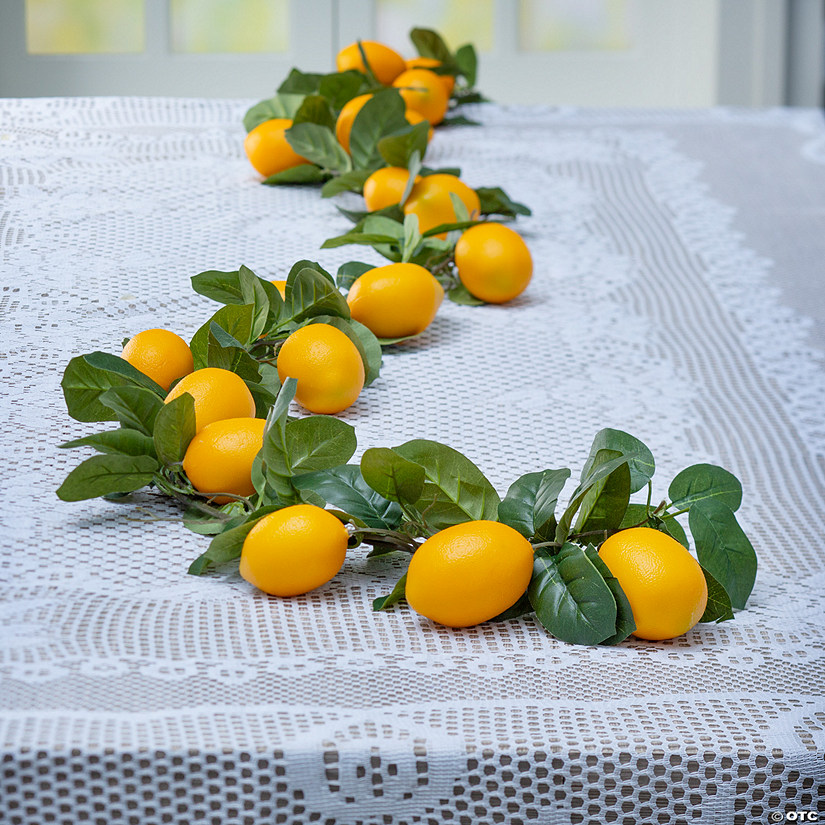 Lemon Garland & Lace Tablecloth Kit - 2 Pc. Image