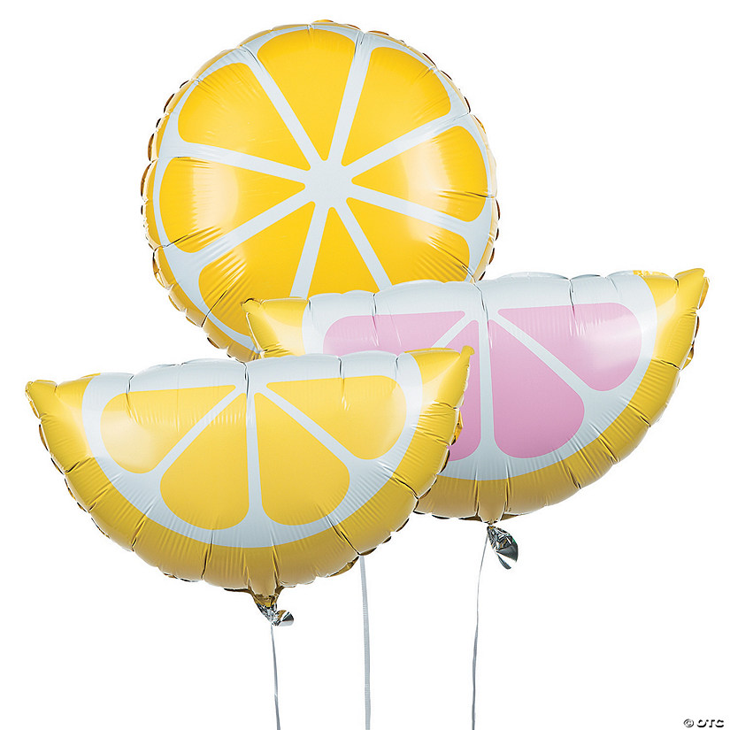Lemonade Party 11 1/2" - 20 1/4" Mylar Balloons - 3 Pc. Image