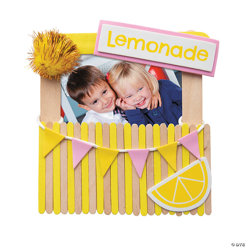 Lemonade Stand Picture Frame Magnet Craft Kit - Makes 12 Image