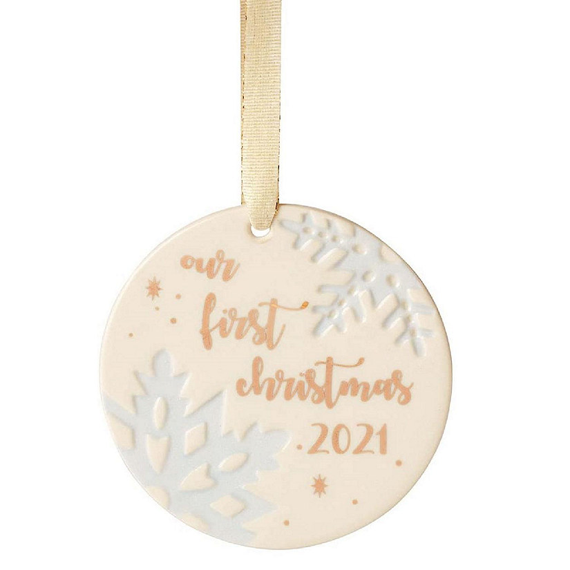 Lenox 2021 Our First Christmas Together Porcelain Christmas Tree Ornament 892221 Image