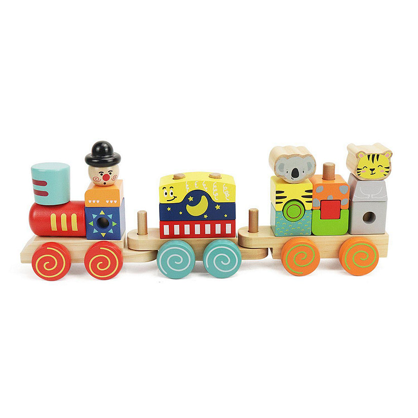Leo &amp; Friends Block Train Stacking Set Image