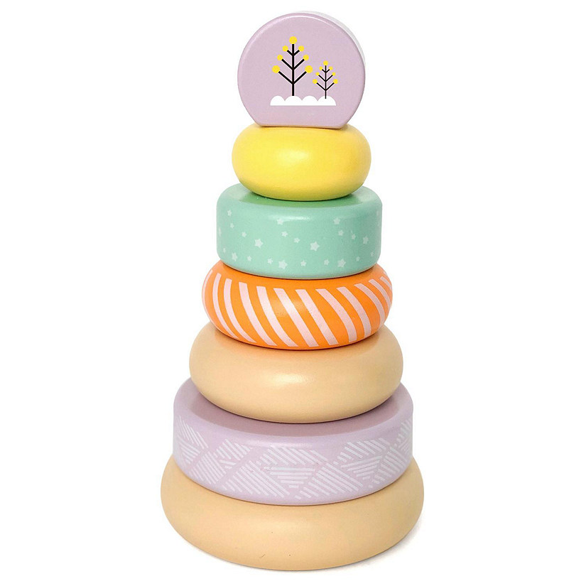 Leo & Friends Wooden Stacking Tower Montessori-Approved Image