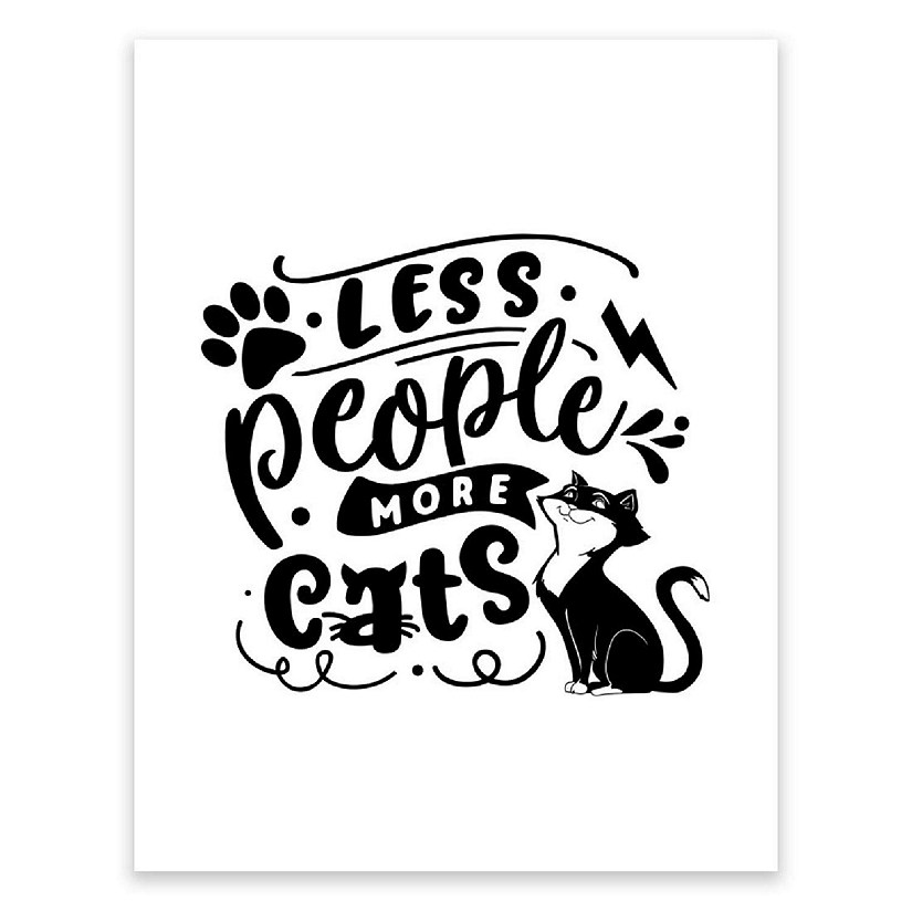 Less People More Cats 8.5x11in 1-Pack Image