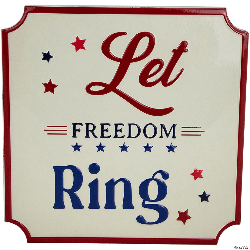 Let Freedom Ring Americana Metal Wall Sign - 11.75" Image