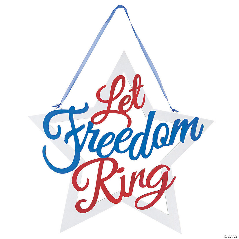 Let Freedom Ring Laser-Cut Star Sign Image