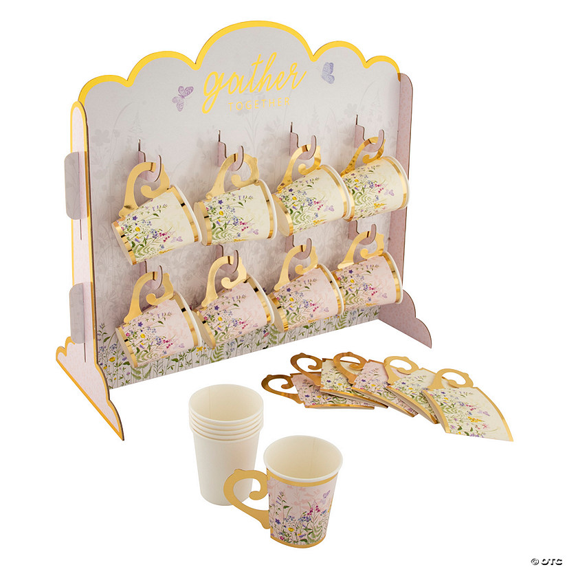 Let&#8217;s Partea Teacup Stand with Cups &#8211; 17 Pc.  Image