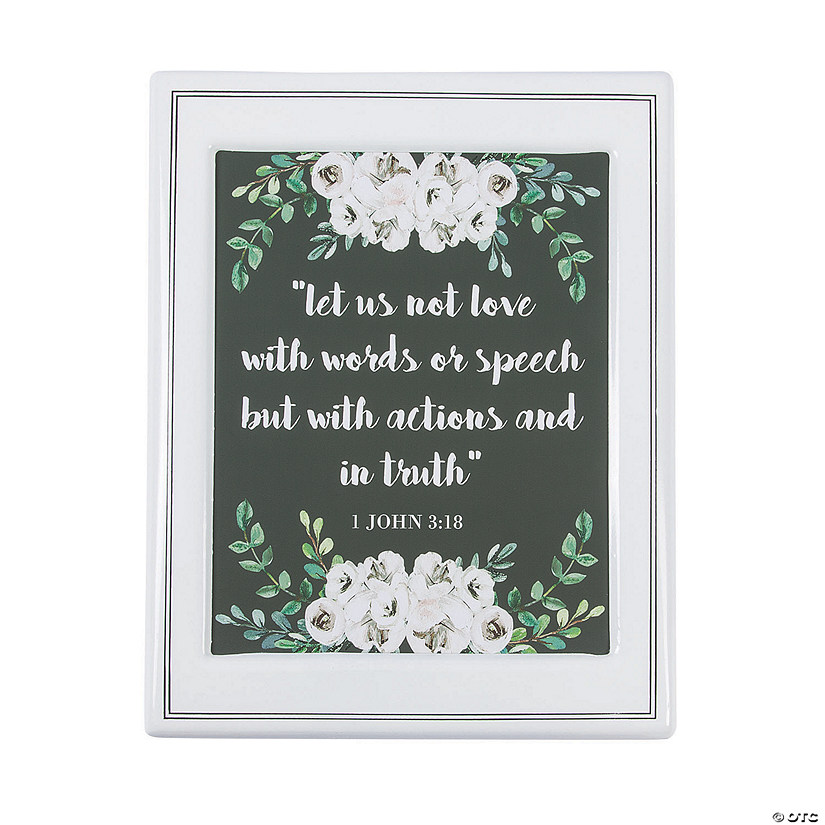 Let Us Not Love with Words Sign Image