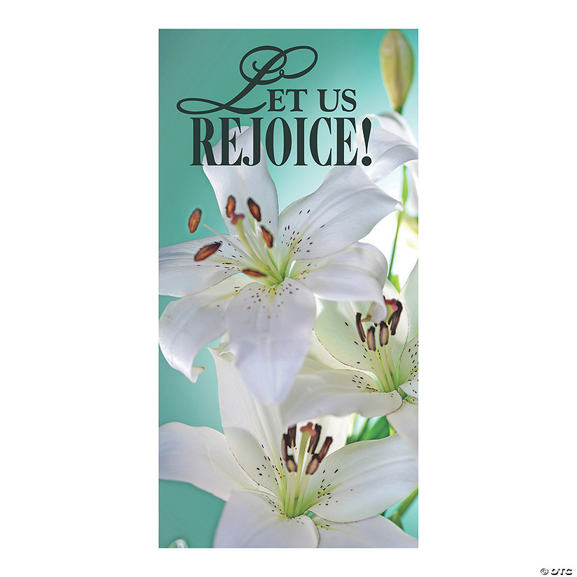 Let Us Rejoice Lily Door Banner Image