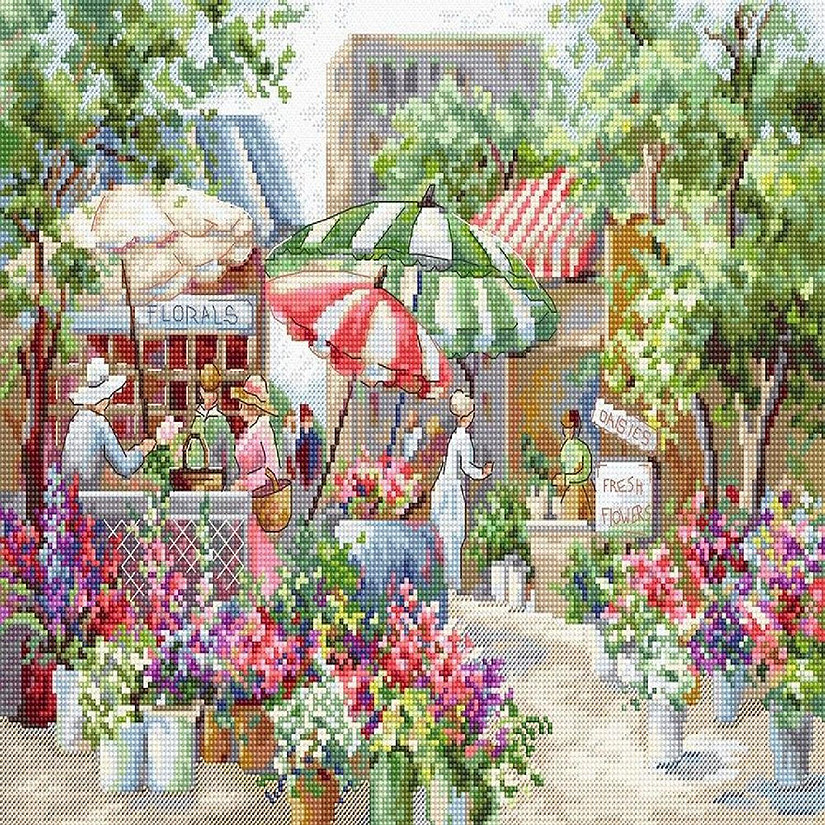 LetiStitch - Counted Cross Stitch Kit Flower Market Leti978 Image