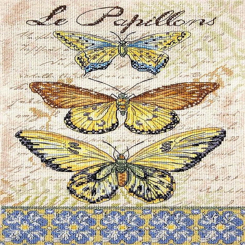 LetiStitch - Counted Cross Stitch Kit Vintage Wings-Le Papillons Leti975 Image