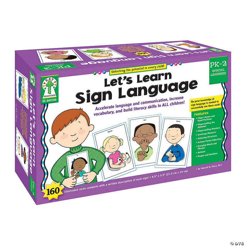 Let's Learn Sign Language Learning Cards Image