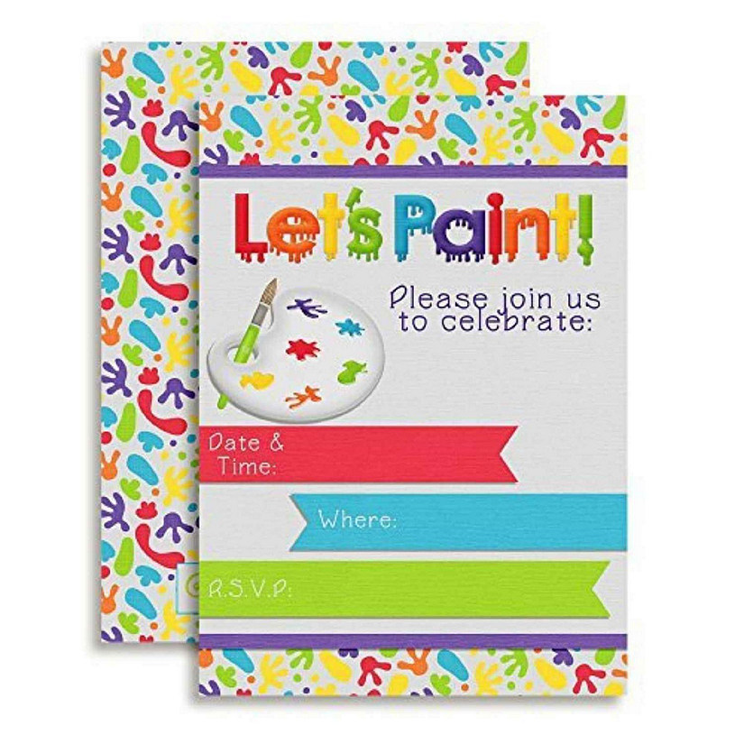 Let's Paint Birthday Invitations 40pc. by AmandaCreation Image