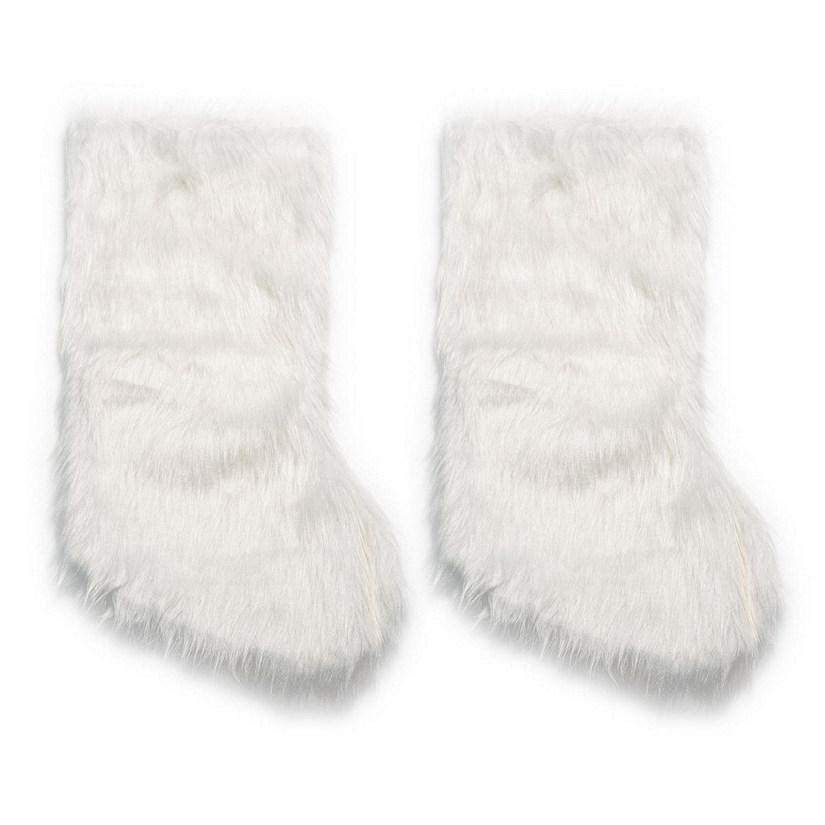Lexi Home 2-Piece Cream Faux Fur Christmas Stockings Image