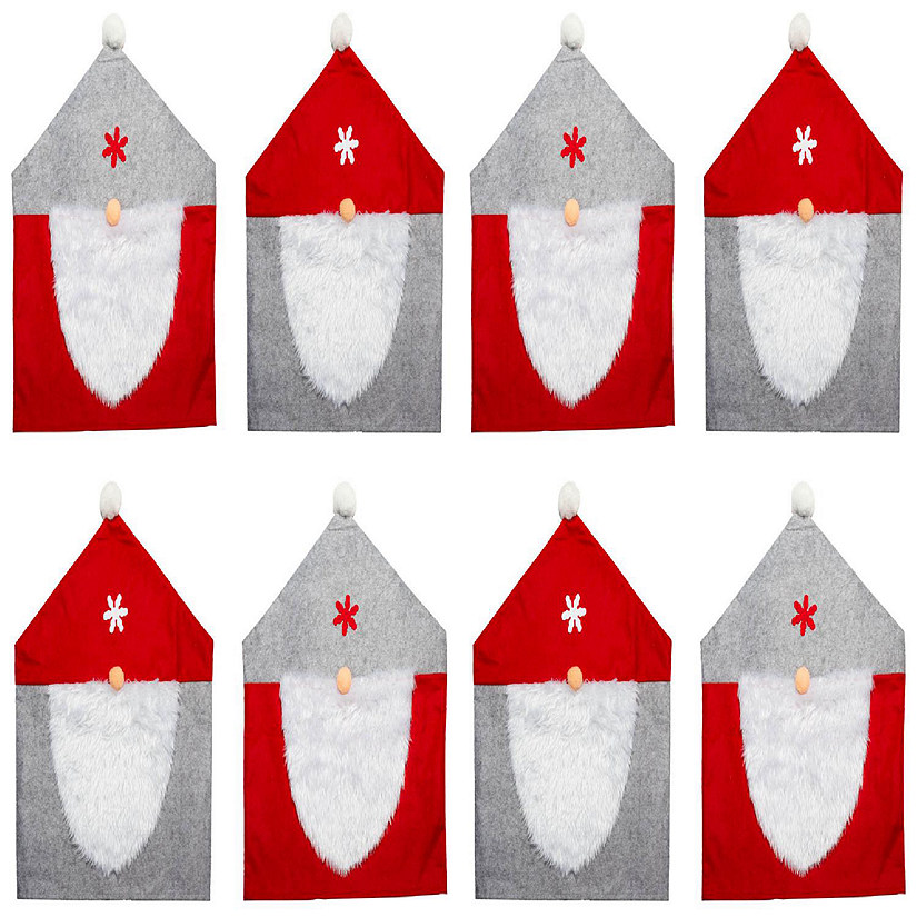 Lexi Home 8-Piece Gnome Christmas Chair Cover Set Image