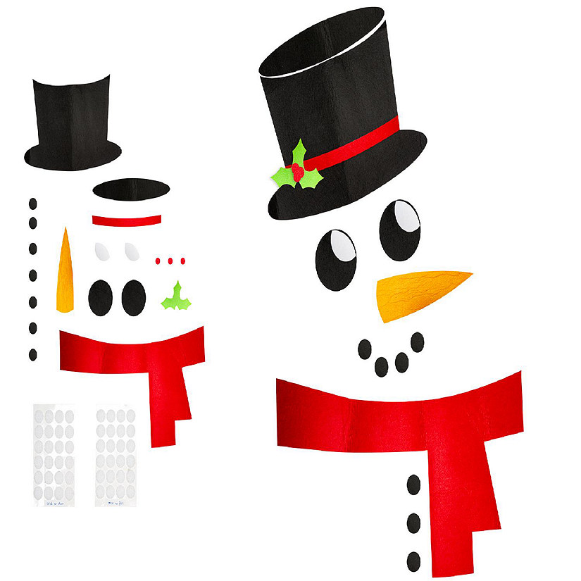 Lexi Home Large 35 in Snowman Decal Image