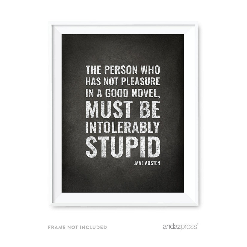 Library Wall Art Novel Quote 8.5x11 Image