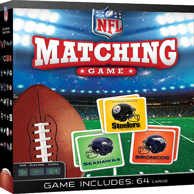 Licensed League-NFL Matching Game - 32 Matching Pairs for Kids and Families Image