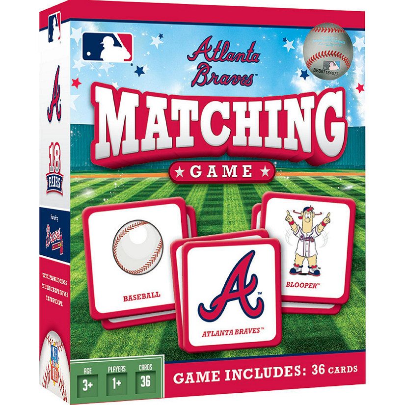 Licensed MLB Atlanta Braves Matching Game for Kids and Families Image