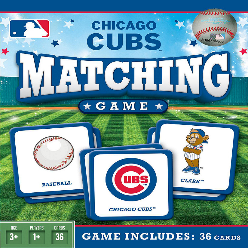 Licensed MLB Chicago Cubs Matching Game for Kids and Families Image