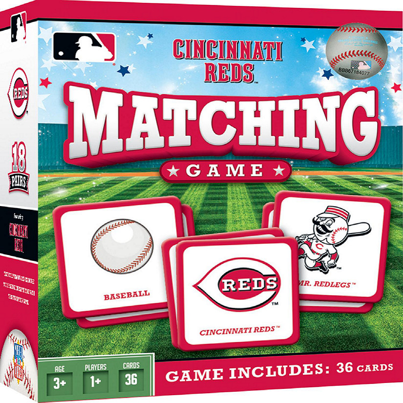 Licensed MLB Cincinnati Reds Matching Game for Kids and Families Image