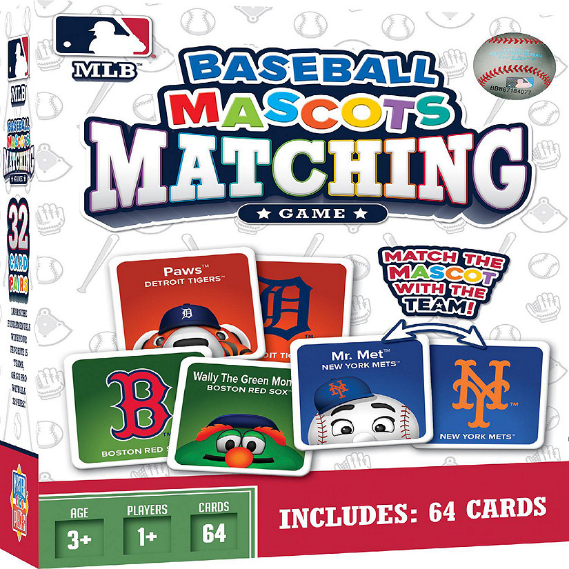 Licensed MLB League Matching Game - 32 Matching Pairs for Kids and Families Image