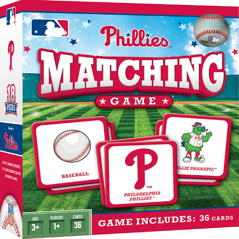 Licensed MLB Philadelphia Phillies Matching Game for Kids and Families Image