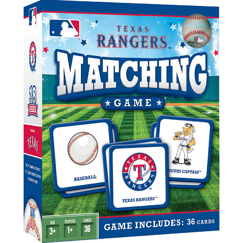 Licensed MLB Texas Rangers Matching Game for Kids and Families Image