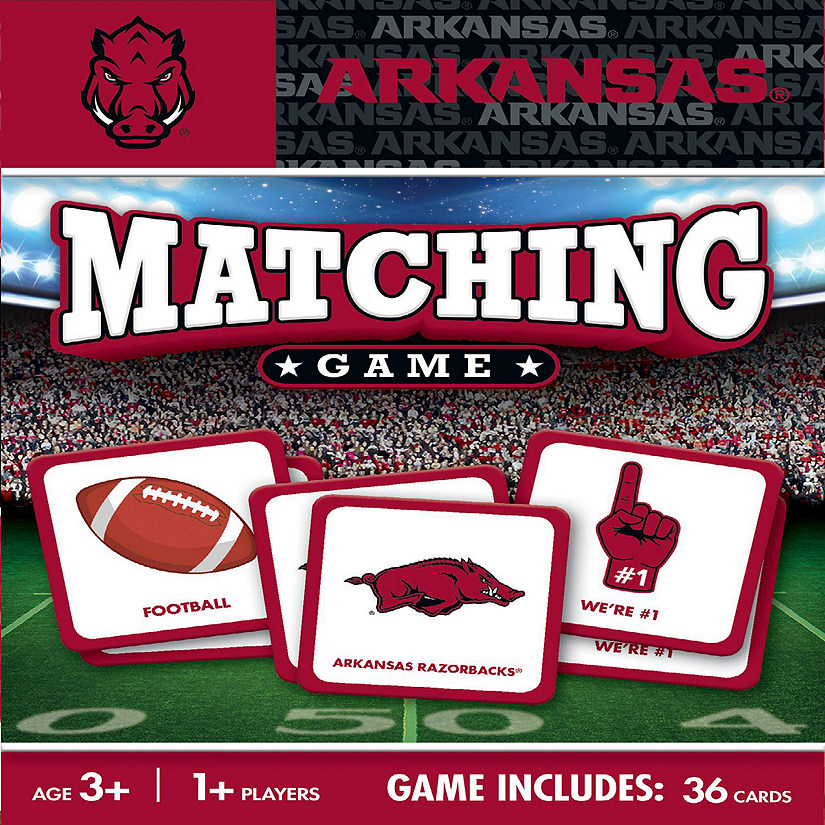 Licensed NCAA Arkansas Razorbacks Matching Game for Kids and Families Image