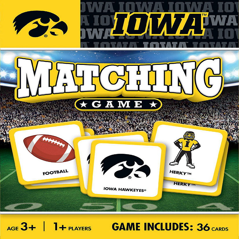 Licensed NCAA Iowa Hawkeyes Matching Game for Kids and Families Image