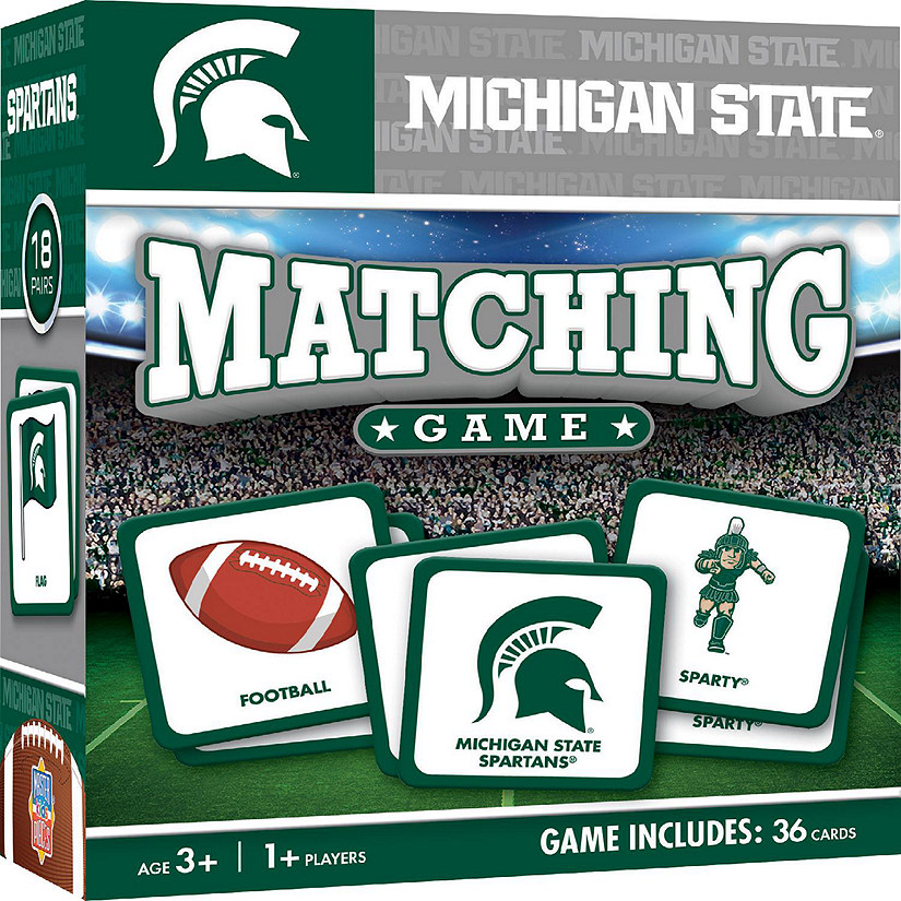 Licensed NCAA Michigan State Spartans Matching Game for Kids and Families Image