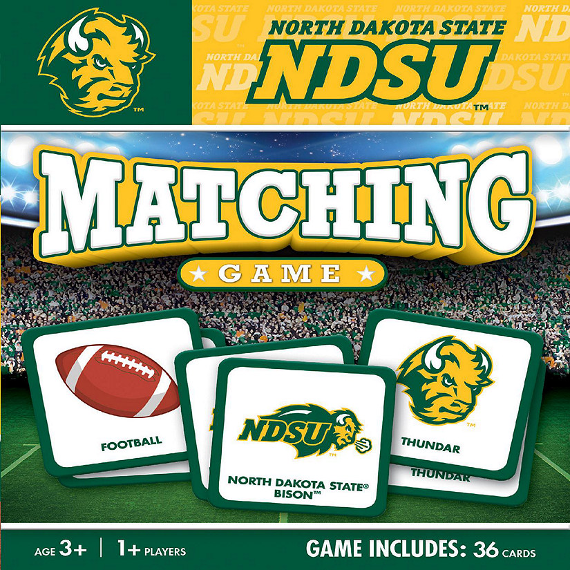 Licensed NCAA North Dakota State Bison Matching Game for Kids and Families Image
