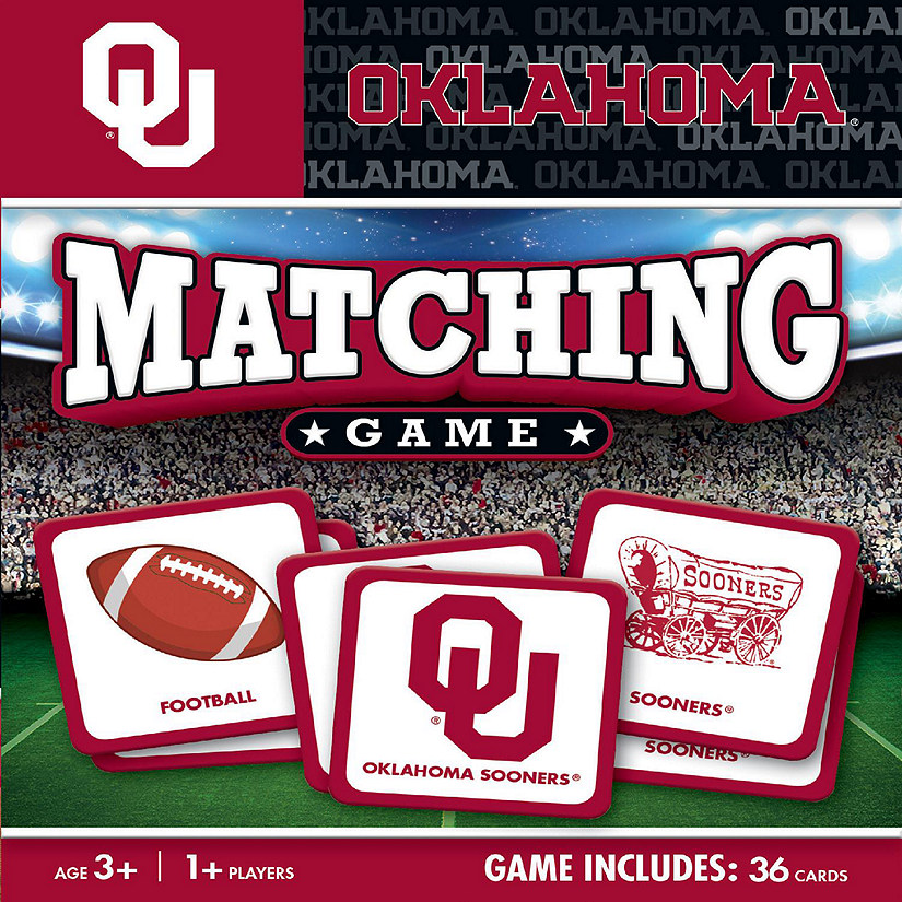 Licensed NCAA Oklahoma Sooners Matching Game for Kids and Families Image