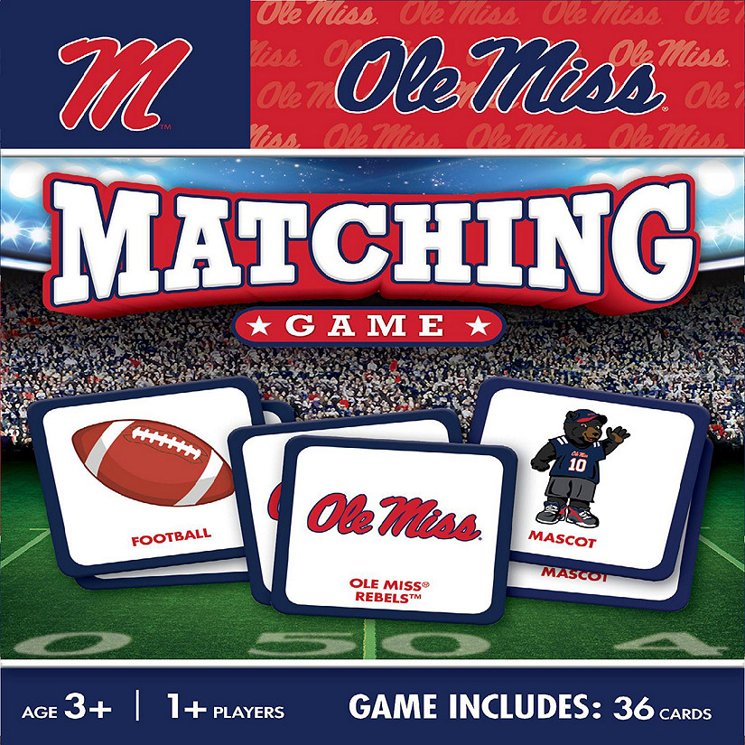 Licensed NCAA Ole Miss Rebels Matching Game for Kids and Families Image