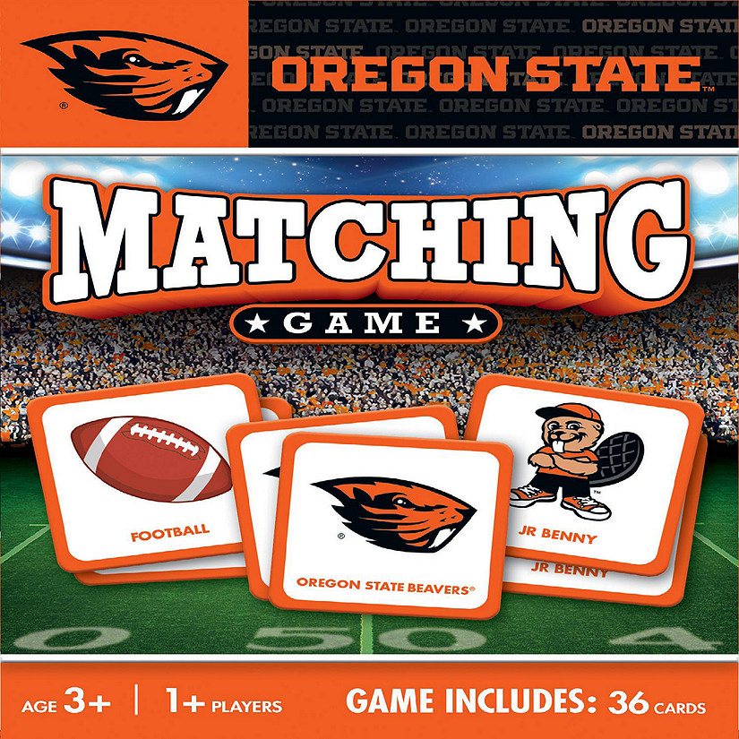 Licensed NCAA Oregon State Beavers Matching Game for Kids and Families Image