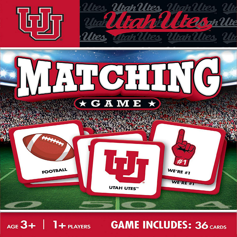 Licensed NCAA Utah Utes Matching Game for Kids and Families Image