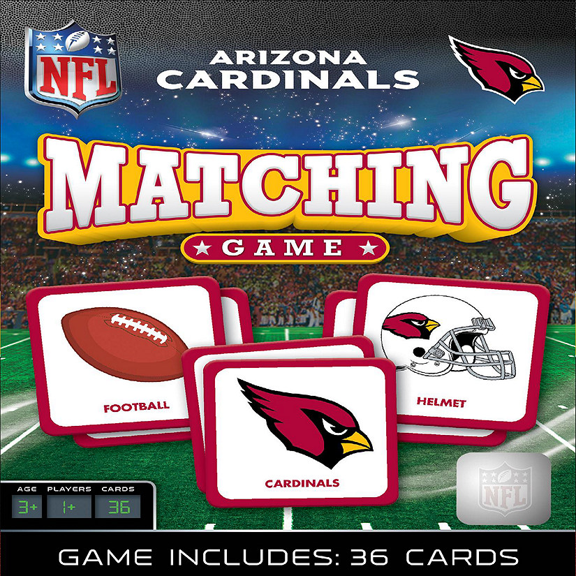 Licensed NFL Arizona Cardinals Matching Game for Kids and Families Image