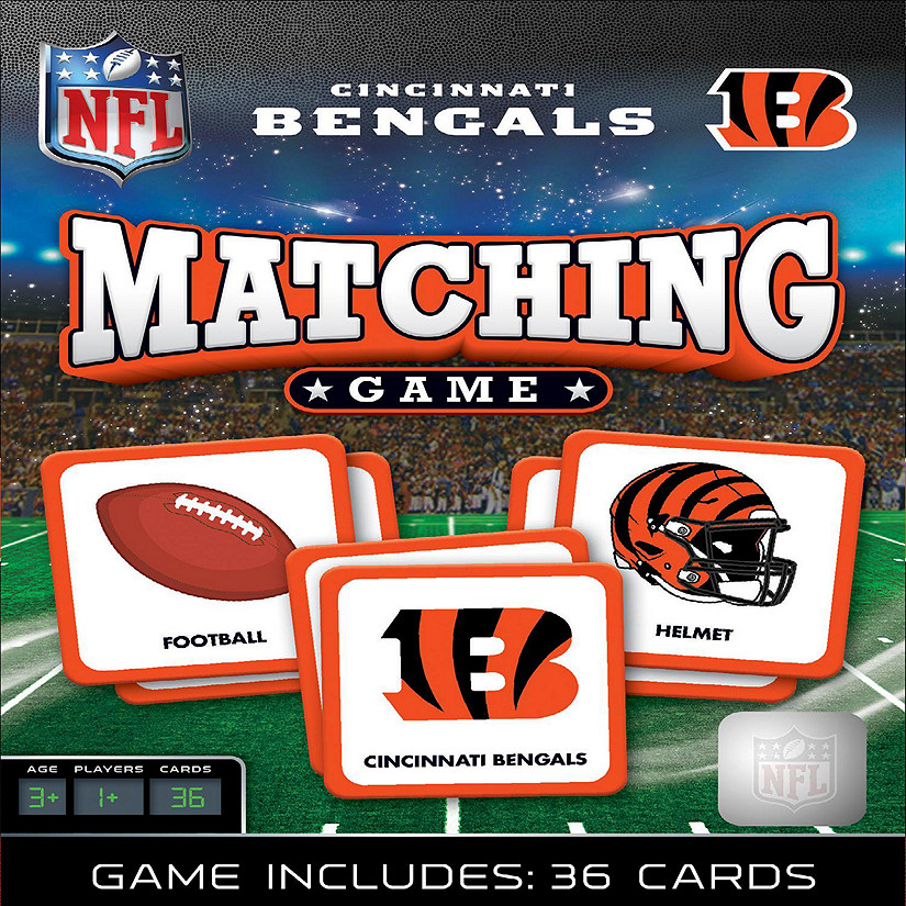Licensed NFL Cincinnati Bengals Matching Game for Kids and Families Image