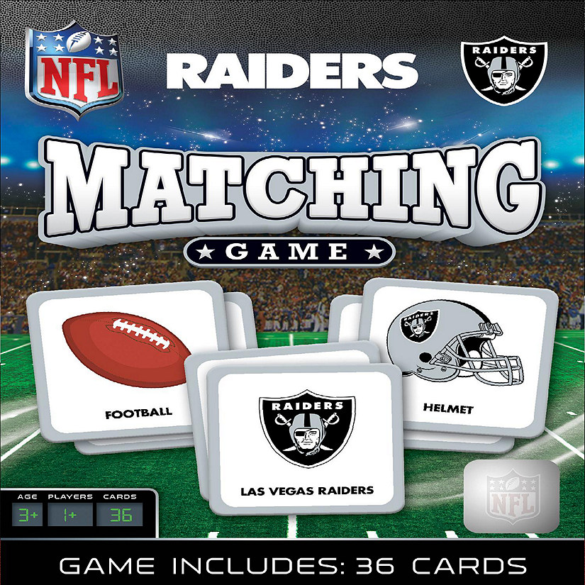 Licensed NFL Las Vegas Raiders Matching Game for Kids and Families Image