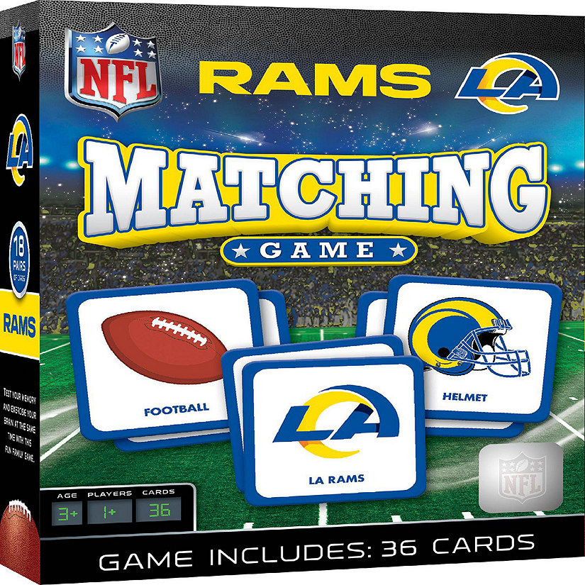 Licensed NFL Los Angeles Rams Matching Game for Kids and Families Image