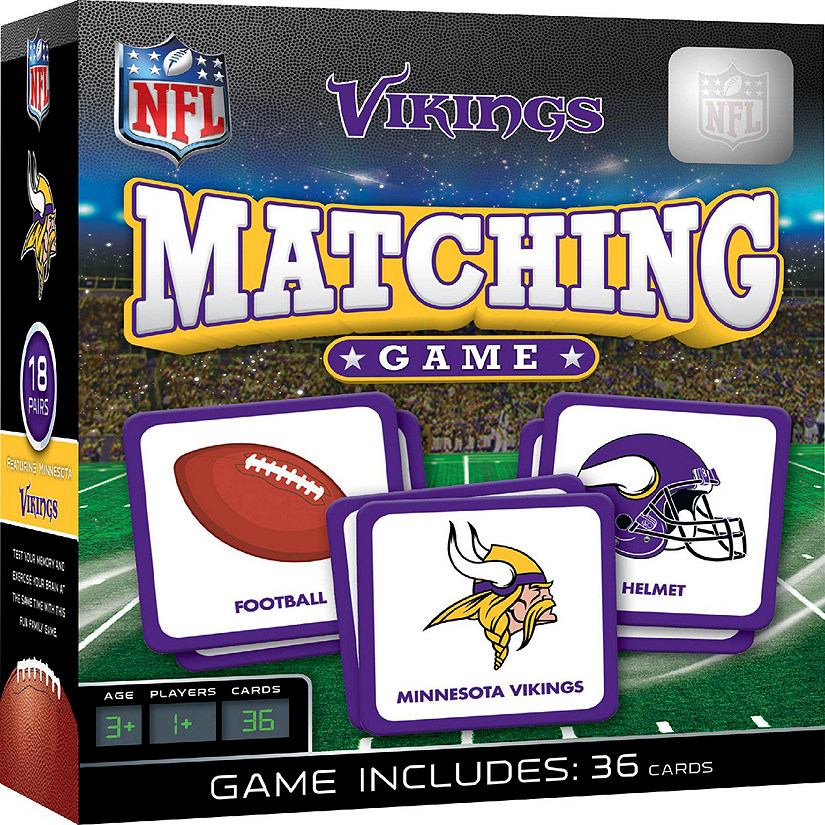 Licensed NFL Minnesota Vikings Matching Game for Kids and Families Image